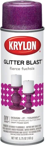 Vista 4 de Krylon K03806A00 Glitter Blast Pintura en aerosol con diamantina para proyectos de manualidades, Rojo Bomba de Cereza, 5.75 oz