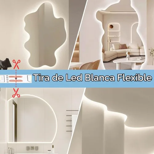 Vista 7 de Tira de luces LED blancas de 20 pies con control remoto, tira de luz LED regulable de 6500 K de 12 V, 360 luces LED flexibles para dormitorio