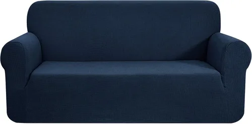 Vista 45 de CHUN YI - Funda elástica de 1 pieza para sillón grande, funda protectora suave de Jacquard con elastano, detalle de cuadros y parte inferior