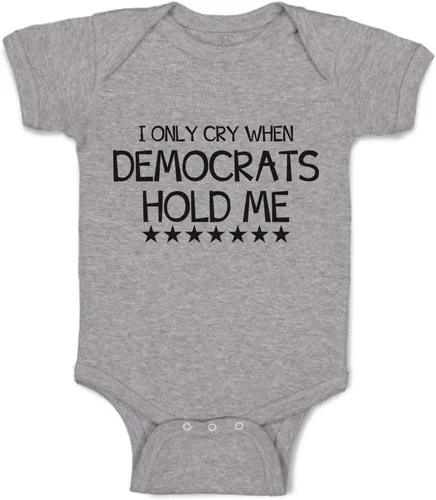 Vista 9 de Cute Rascals Body de bebé personalizado I Only Cry When Democrats Hold Me Boy & Girl Baby Clothes Cotton Solo un diseño blanco