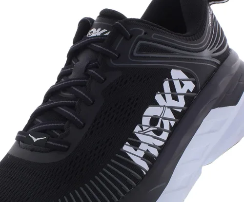 Vista 4 de HOKA ONE ONE Bondi 7 - Tenis de correr para hombre, NegroBlanco