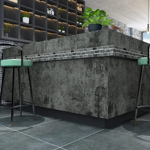 Vista 5 de VaryPaper Papel tapiz de hormigón industrial desgastado de 15.7''x78.7'', despegar y pegar, papel de contacto de cemento moderno, vinilo decorativo