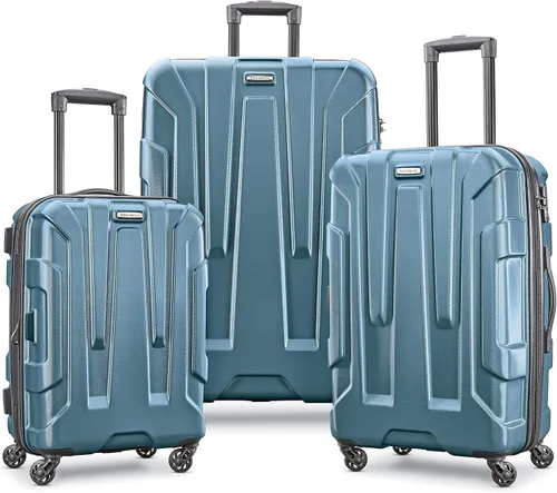 Vista 7 de Samsonite - Maleta rígida expandible Centric con ruedas giratorias, Verde azulado), 102690-2824