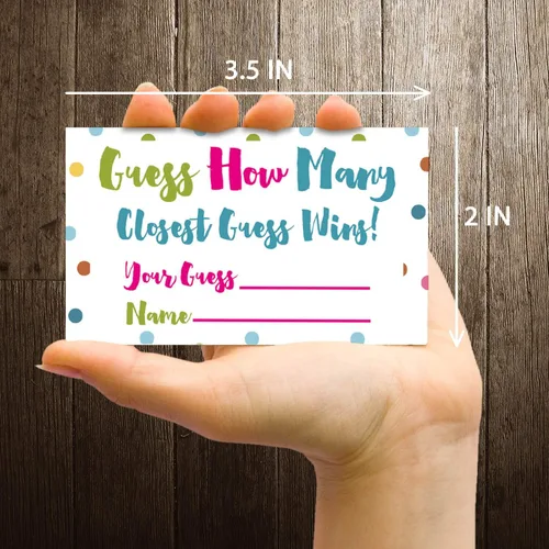 Vista 4 de Tarjetas de juego Candy Guessing, paquete de 50, actividades de juegos y decoraciones.