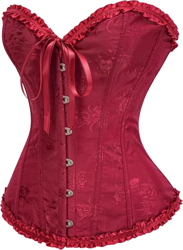Vista 18 de SZIVYSHI Corsé para mujer, lencería moldeadora, body con cintura de encaje