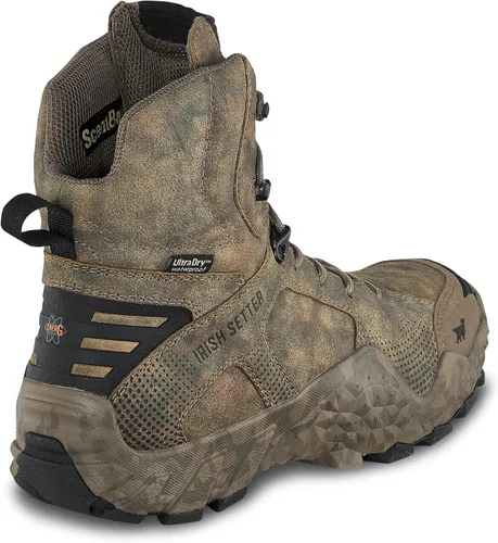 Vista 3 de Irish Setter, VaprTrek, para hombre, 8 pulgadas, impermeable, botas de caza, Campo de tierra Camo