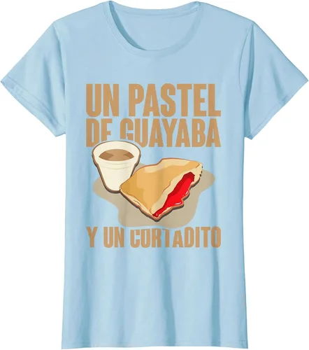 Vista 25 de Funny Cuban Coffee Guayaba Guava Breakfast T Shirt T-Shirt Asphalt Grey