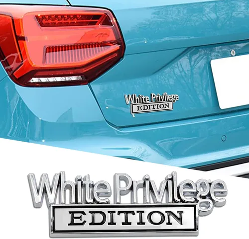 Vista 9 de Emblema blanco de edición privilegiada, emblema 3D para exteriores de automóvil, calcomanía 3D de edición privilegiada, calcomanía de insignia