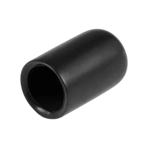 Vista 12 de uxcell 80 tapas de goma de 0.551 in de vinilo de identificación redonda tapa tapa de rosca de tornillo protectores negro