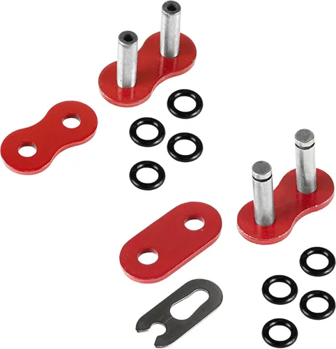 Vista 5 de Caltric Cadena de transmisión de junta tórica compatible con Yamaha Fz6 Fz-6 2004-2008 rojo