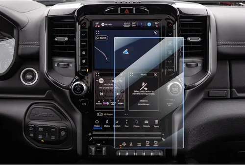Vista 14 de CDEFG Protector de pantalla de automóvil con control central, protector de pantalla táctil para Dodge RAM 1500/2500/3500 Uconnect 2013-2018, vidrio