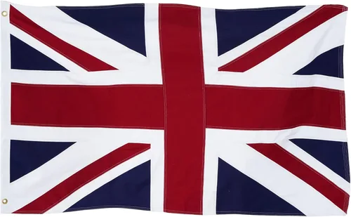 Vista 8 de TOPFLAGS Bandera británica de 3 x 5 pies, bandera bordada de doble cara del Reino Unido para exteriores, rayas cosidas de nailon resistente con 2