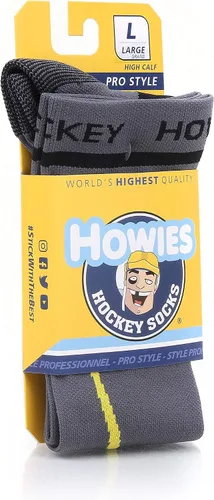 Vista 2 de Howies - Calcetines de patinaje estilo profesional de hockey, Gris