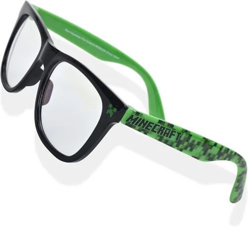 Vista 2 de Minecraft Gafas de bloqueo de luz azul con bolsa para computadora y protección de gafas para videojuegos