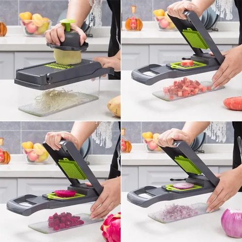 Vista 4 de Mnixy The Chopper - Picador multifuncional de verduras 12 en 1