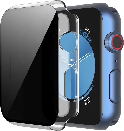 Vista 12 de Misxi - Juego de 2 fundas de PC con protección de privacidad para Apple Watch SE 3 (2025) SE 2 Series 6 Series 5 Series 4 de 40mm, cubierta delgada
