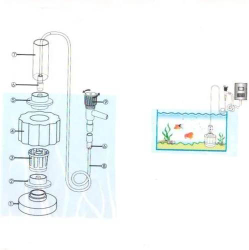 Vista 6 de AQUANEAT Mini filtro de esponja para acuario, filtro de espuma bio silencioso para pecera, con tubo de aerolínea, hasta 2 galones
