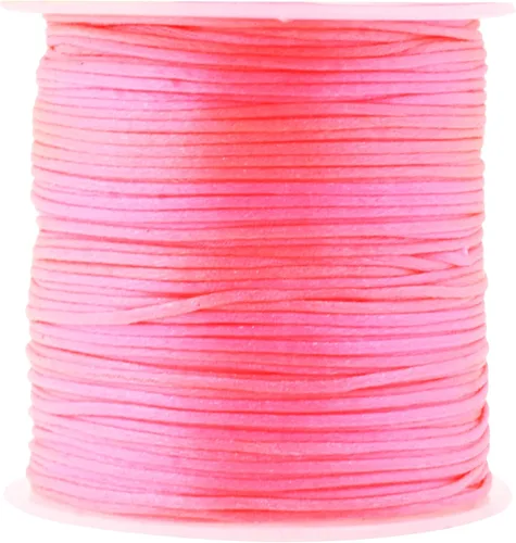 Vista 88 de Mandala Crafts Cordón de satén de cola de rattail de 0.02 in para nudos chinos de macramé