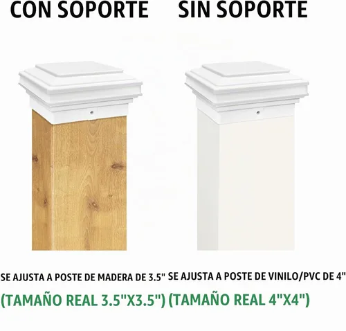 Vista 3 de GKOLED Luz de poste de tapa plana, 9-15V AC/DC 3W IP65 impermeable para exteriores, iluminación de cubierta LED de 2700K para postes de 3.5x3.5 4x4