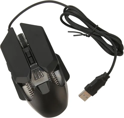 Vista 8 de Septpenta Ratón para juegos con cable, número de 7 botones, interfaz USB 1200, 2400, 4800, 7200, cuatro tipos de DPI, iluminación RGB, mouse