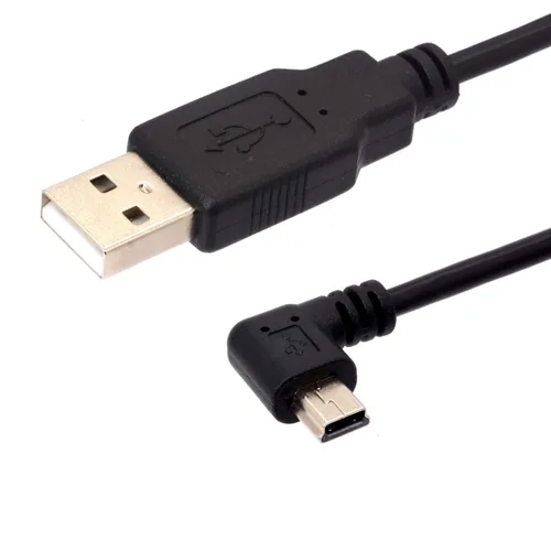 Vista 9 de Cable USB 2.0 A macho a ángulo mini, 90 grados de ángulo descendente Mini 5P Cable de carga de sincronización de datos para Garmin Dash Cam Car