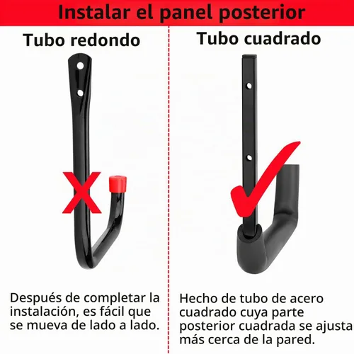 Vista 4 de Gancho de almacenamiento de garaje, colgador de utilidad resistente de montaje en pared de 6.3 pulgadas