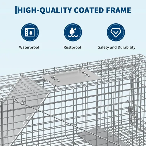 Vista 4 de Squirrels Trap Single Door Animal Traps Foldable Live Animal Trap Easy Set & Release Traps for Stray Cats Armadillos Rabbits Skunks Groundhogs 24 *