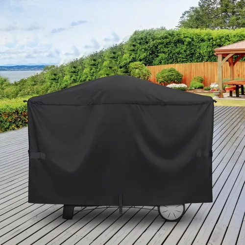 Vista 6 de Unicook Funda para parrilla compatible con Weber Q2000 Q300 Q3000 Q3200 Series con carro, en comparación con Weber 7112, resistente al agua