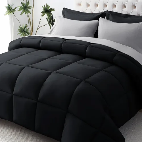 Vista 37 de JOLLYVOGUE Juego de edredón individual XL, cama ultrasuave en una bolsa, tamaño individual XL, 5 piezas, juego de ropa de cama certificado Oeko-TEX