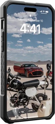 Vista 8 de URBAN ARMOR GEAR UAG - Funda compatible con iPhone 15 Pro Max de 6.7 pulgadas, Monarch Pro negro, imán integrado compatible con carga MagSafe, funda