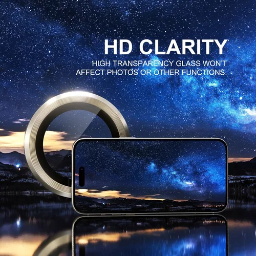 Vista 165 de Choiche Compatible para iPhone 16 Pro/iPhone 16 Pro Max Protector de Lente de Cámara, Vidrio Templado 9H Protector de Pantalla de Cubierta de Cámara