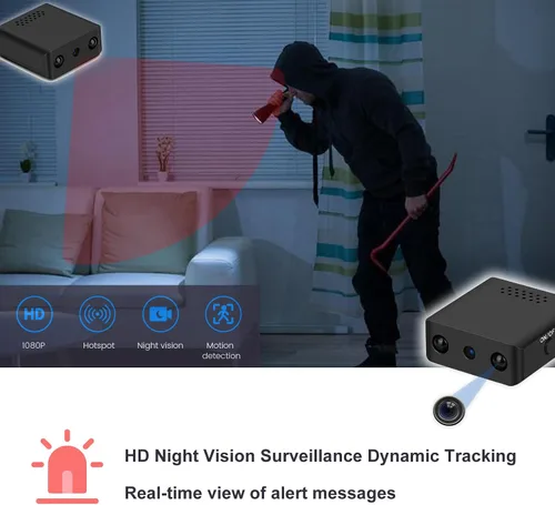Vista 7 de Cámaras Espía Ocultas Pequeñas - Mini Cámara Niñera para Seguridad del Hogar, Cámaras Espías Ocultas, No Necesita WiFi, Grabadora de Tarjeta SD