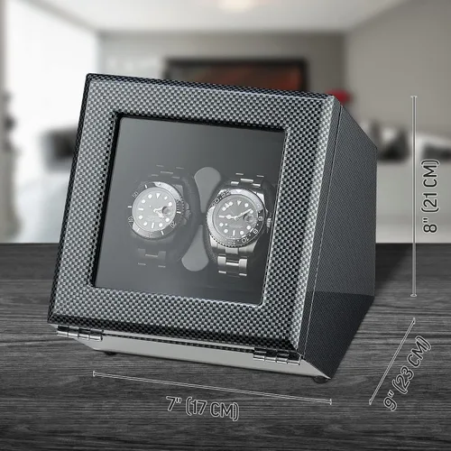 Vista 7 de Enrollador de reloj doble con luz LED, 15 modos de bobinado y opción automática de parada de motor