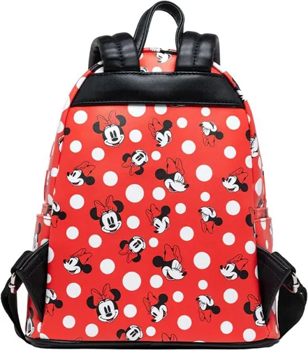 Vista 2 de Loungefly Mochila de Disney Minnie Mouse con lunares rojos para mujer, Rojo