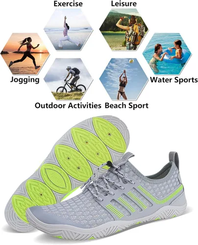 Vista 6 de Wyhan - Zapatos de agua para hombre y mujer, secado rápido, calcetines acuáticos, zapatos de buceo para playa, natación, surf, piscina, yoga