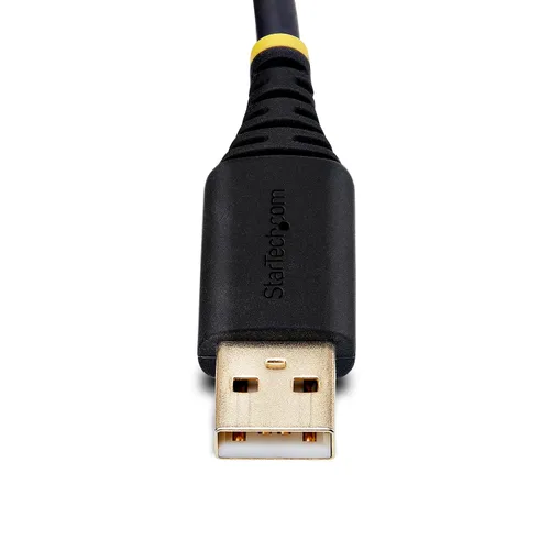 Vista 5 de StarTech.com Cable adaptador de 2 puertos USB a serie de 2 pies, retención COM, FTDI, USB a DB9 RS232, tornillos y tuercas DB9 cambiables