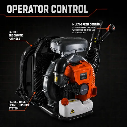 Vista 8 de Schröder Soplador de hojas con mochila, a gas, SR‑6400L, motor de 3.7 hp