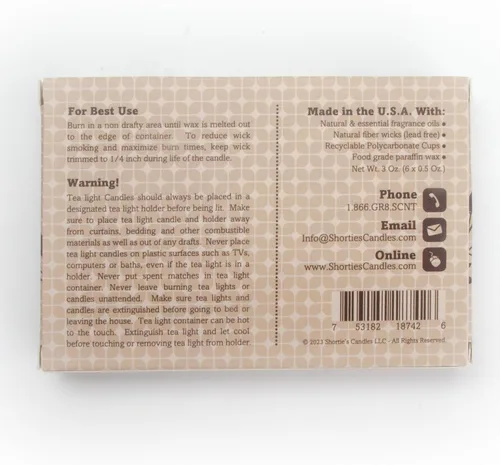 Vista 3 de Cedar Ridge - Velas de té de alta calidad, altamente perfumadas con aceites esenciales, 6 velas de té marrón, hermosa luz de vela, fabricadas
