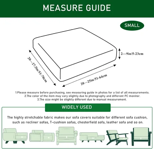 Vista 7 de CRFATOP Fundas elásticas de cojín de repuesto para sofá, fundas de asiento de sofá impresas, lavable, extraíble, protector de muebles individual
