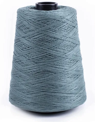 Vista 14 de Silk City Fibers, 5/2 hilo de algodón mercerizado Perle, azul marino oscuro, 1 cono Hilo de diseñador para tejer, tejer y ganchillo, prendas