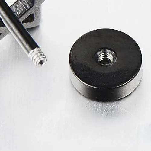 Vista 3 de 2 aretes de acero para hombre y mujer, diseño de remolino negro con esmalte blanco, tapones falsos para los oídos, Metal Acero aleado, no aplica
