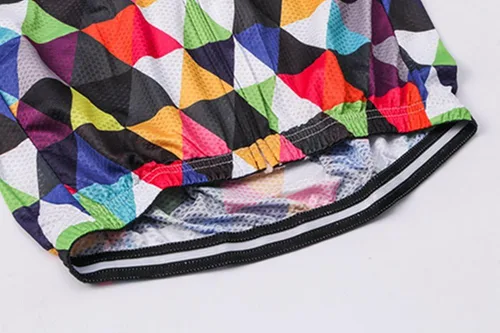 Vista 5 de Weimostar Hombre Ciclismo Jersey Manga Corta Bicicleta Ropa Multicolor Diamante