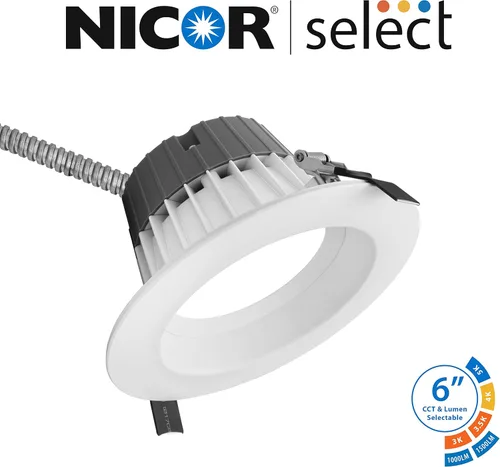 Vista 6 de CLR-Select - Kit de downlight LED comercial blanco de 6 pulgadas