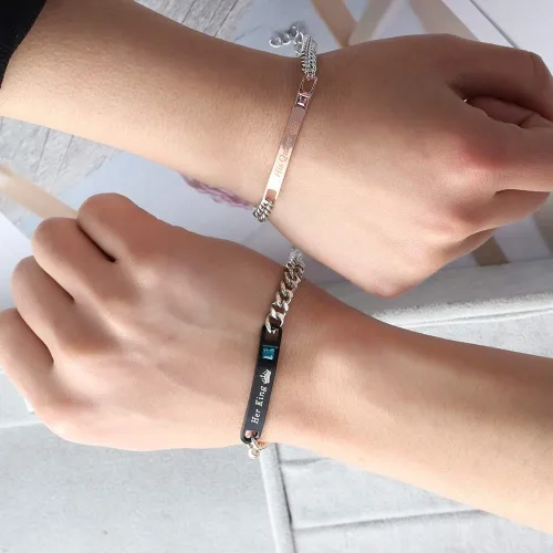 Vista 3 de Long tiantian 24 pulseras magnéticas para parejas, atracción mutua, amistad, pulseras de cuerda a juego, regalos para parejas para él y sus mejores