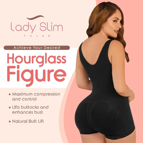 Vista 3 de LadySlim Fajas Colombianas 619 Reductoras y Moldeadoras Mujer Levanta Cola Postparto Faja Colombiana Negro, Pequeña