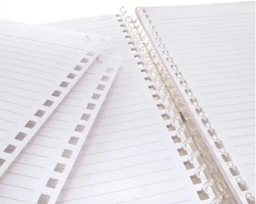 Vista 3 de Lihit Lab. Cuaderno recargable (diario), repuesto de papel rayado, 30 hojas, 8.2 x 5.8 pulgadas (N1650)