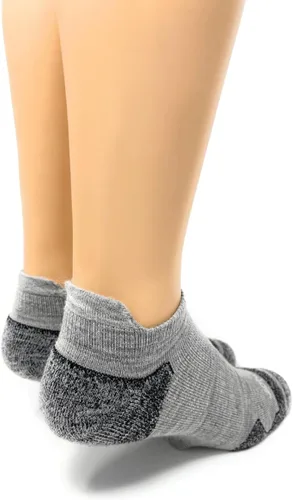 Vista 3 de Warrior Alpaca Socks - Calcetines tobilleros acolchados Max Endurance - Colección Comfort - Unisex Gris / Negro