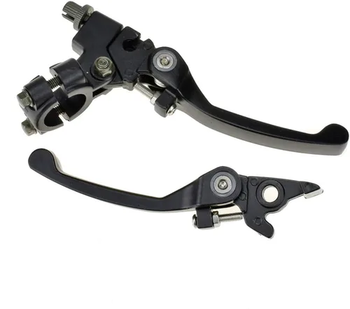 Vista 2 de HIAORS Palanca de freno de embrague cromada negra para manillar de 22mm 7/8 pulgada 110cc 125cc 140cc TTR 125cc SSR Xmotos Apollo 125 Pit Dirt Bike