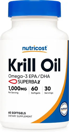 Vista 6 de Nutricost Krill Oil 0.03 onzas; 60 softgels líquido, Omega-3 Epa-Dha, 1