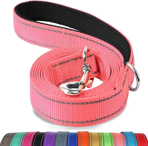 Vista 12 de Joytale - Correa reflectante de doble cara para perro, 6, 5 y 4 pies, resistente de nailon, asa acolchada, para pasear perros pequeños y medianos